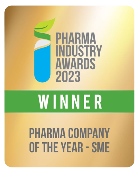 pharma industry awards logo pharma compnay of the year sme 2023